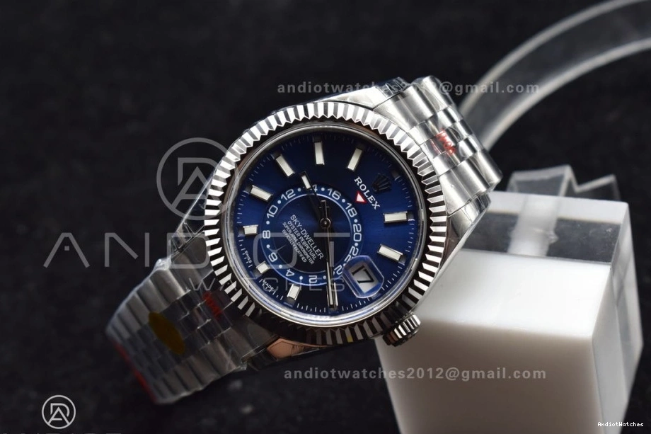 Affordable Best SS SS Dial Blue on Bracelet Jubilee 1111 Skydweller Noob A23J Edition 0316